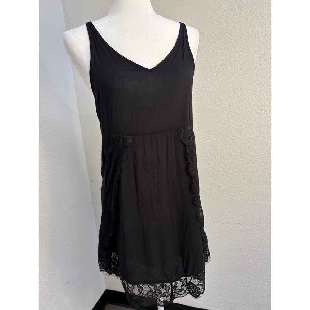 Free People Women's Intimately Free Size XS Olive Dress Eyelash Lace Tie Back